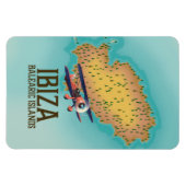 Poster Ibiza Balearic Islands map Magneet (Horizontaal)