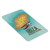 Poster Ibiza Balearic Islands map Magneet (Rechterzijde)