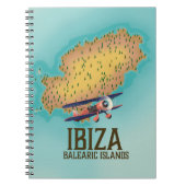 Poster Ibiza Balearic Islands map Notitieboek (Voorkant)