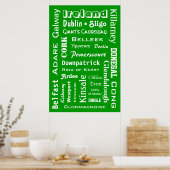 Poster Ierland Towns & Places (Keuken)