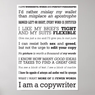poster "Ik ben een copywriter"