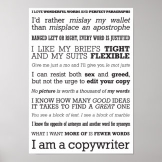 poster "Ik ben een copywriter"
