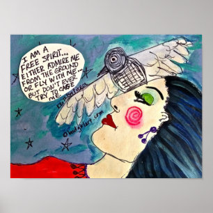 POSTER-ik ben een GRATIS SPIRIT. Poster