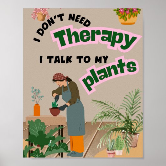 Poster Ik heb geen therapie nodig, ik praat met mi (Voorkant)