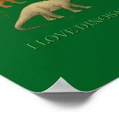 Poster - Ik hou van dinosauriërs (Hoek)