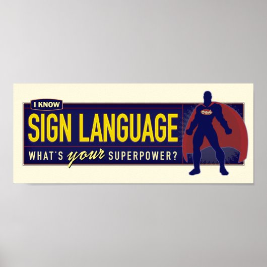 Poster. Ik ken ASL. Poster (Voorkant)