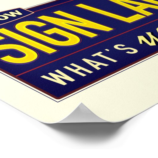 Poster. Ik ken ASL. Poster (Hoek)