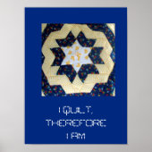 Poster - Ik Quilt ... Ster Patroon (Voorkant)
