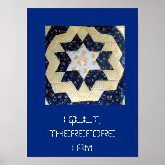 Poster - Ik Quilt ... Ster Patroon (Voorkant)