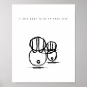 Poster | Ik wil gewoon naast je zijn (Voorkant)