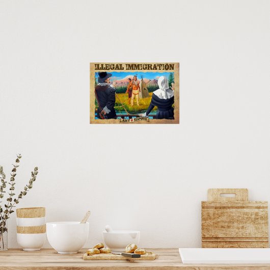 Poster illegale immigratie (Keuken)