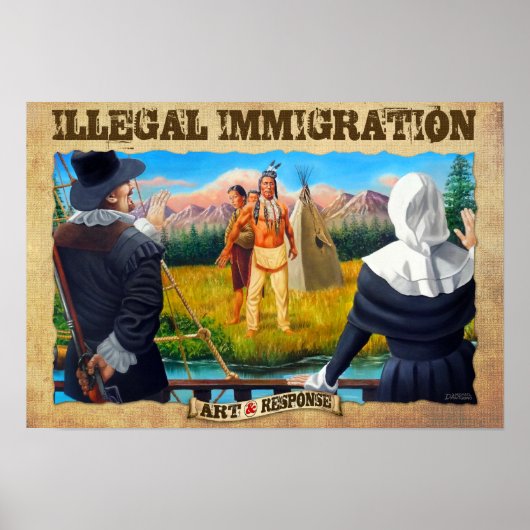 Poster illegale immigratie (Voorkant)
