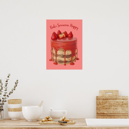 Poster Illustratie aangepaste tekstcodering (Keuken)