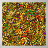 Poster Illustratie Afrika (Voorkant)