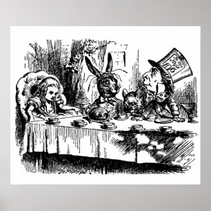 Poster illustratie Alice in Wonderland