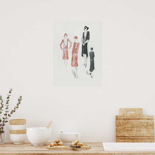 Poster  illustratie Mode (Keuken)