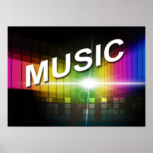 Poster Illustratie muziek (Voorkant)