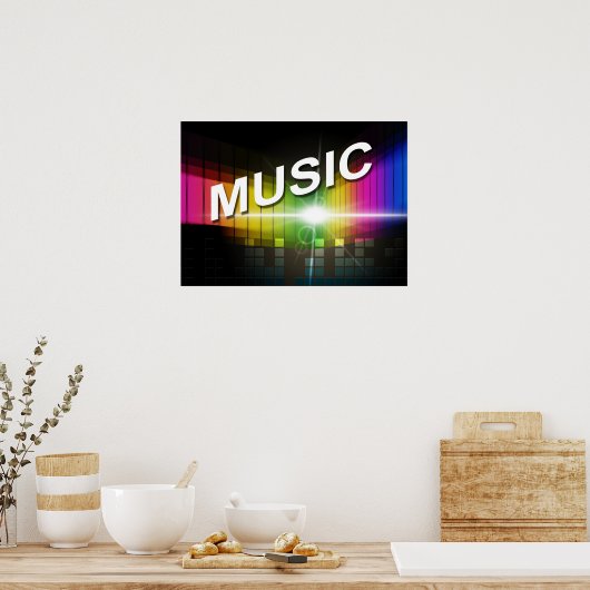 Poster Illustratie muziek (Keuken)