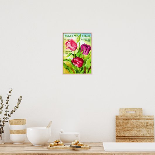 Poster illustratie van Tulip Bulbs Catalogus (Keuken)