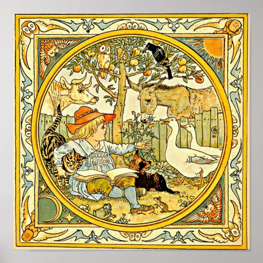 Poster- Illustratie-Walter Crane 17 Poster (Voorkant)