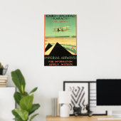 POSTER "IMPERIAL AIRWAYS Air Service Retro Airline (Thuiskantoor)