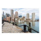 Poster in Boston, district en waterfront (Voorkant)