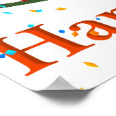 Poster in de herfst Happy Birthday (Hoek)