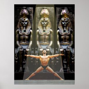 Poster, in de tempel van Ramses III Poster