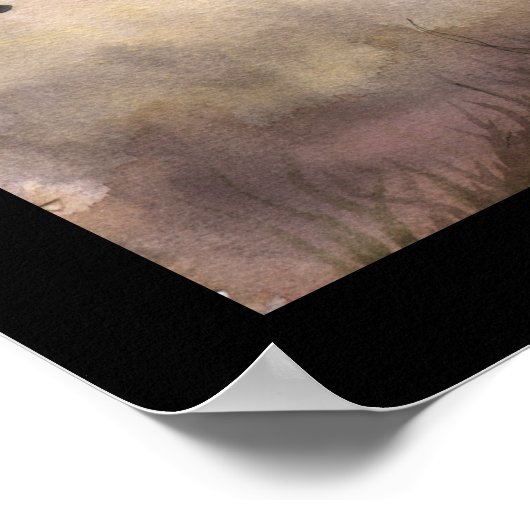 Poster in gele maan najaarbasis (Hoek)