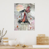 Poster in Gothic Fairy in het najaar (Keuken)