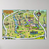 Poster in het centrum van San Antonio (Voorkant)