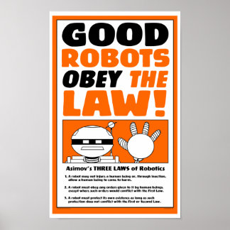 Poster in het herfstmeer "ROBOT LAW"