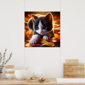Poster in het najaar van Kitten (Keuken)
