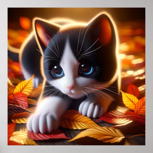 Poster in het najaar van Kitten (Voorkant)