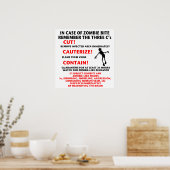 poster "IN HOESJE VAN ZOMBIE BITE" (Keuken)