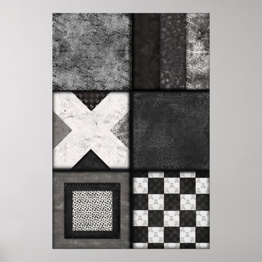 Poster in zwart-wit, kant en spiderweb (Voorkant)