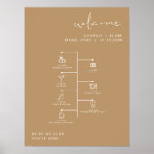 POSTER INDIE Boho Earth Tone Wedding Icon tijdlijn (Voorkant)