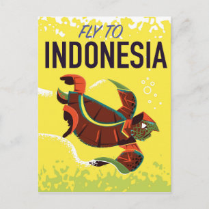Poster Indonesië Vintage Travel Print Briefkaart
