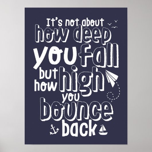 Poster Inspirerend levensquote (Voorkant)