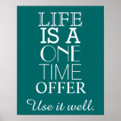 Poster Inspirerend LIFE Quote - Personaliseren (Voorkant)