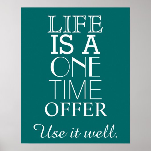 Poster Inspirerend LIFE Quote - Personaliseren (Voorkant)