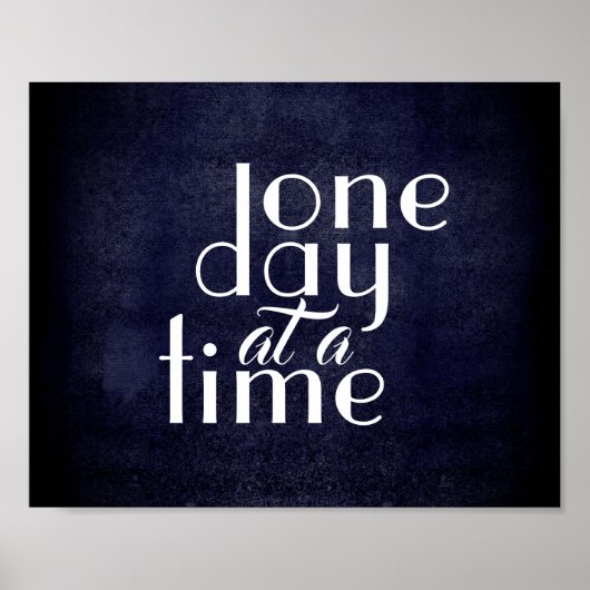 poster inspirerend prijsopgave één dag per keer (Voorkant)