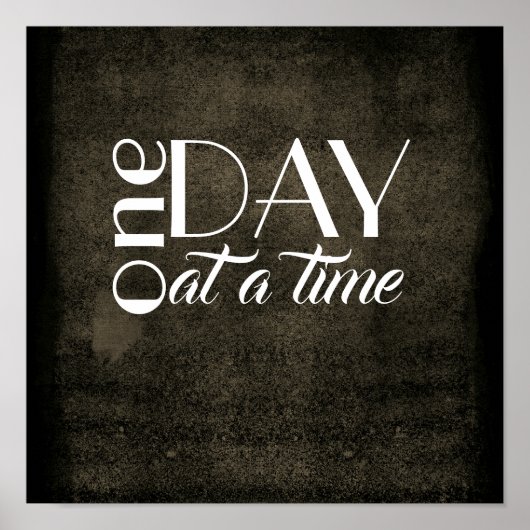 poster inspirerend prijsopgave één dag per keer (Voorkant)