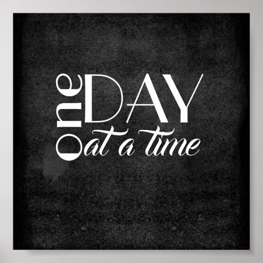 poster inspirerend prijsopgave één dag per keer (Voorkant)