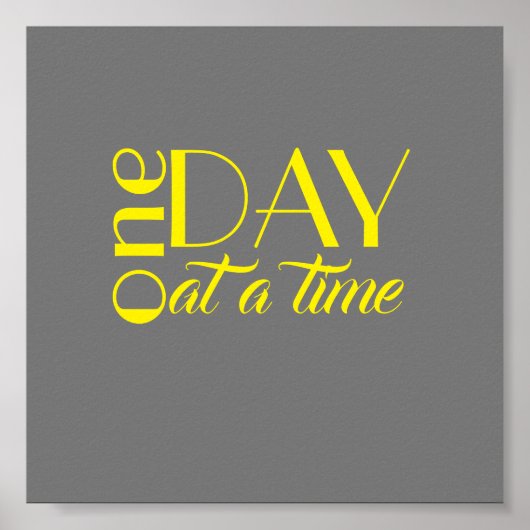poster inspirerend prijsopgave één dag per keer (Voorkant)