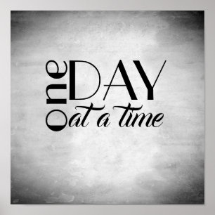 poster inspirerend prijsopgave één dag per keer