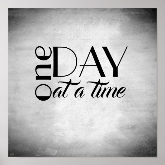 poster inspirerend prijsopgave één dag per keer (Voorkant)