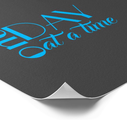 poster inspirerend prijsopgave één dag per keer (Hoek)