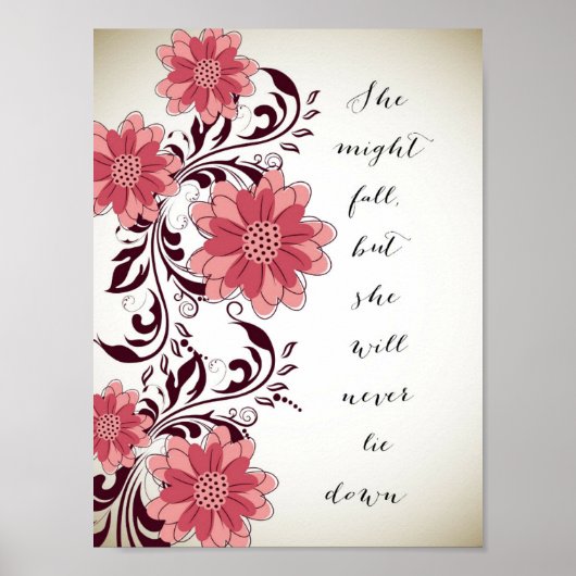 Poster Inspirerend prijsopgave - niet omlaag (Voorkant)