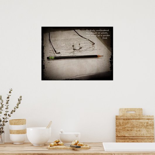 Poster Inspirerend schrijver (Keuken)